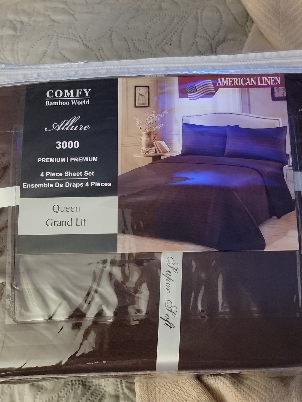 Allure 3000 Queen Sheet Set - Espresso Brown